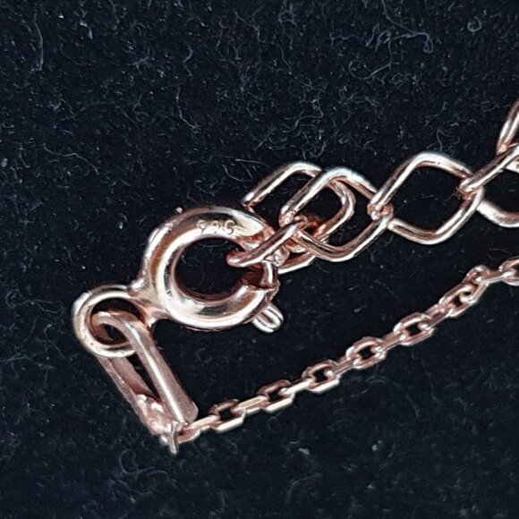 Sparkling 925 Sterling Silver with CZ Four-Leaf Clover Lucky Pendant Necklace - Picture 8 of 13